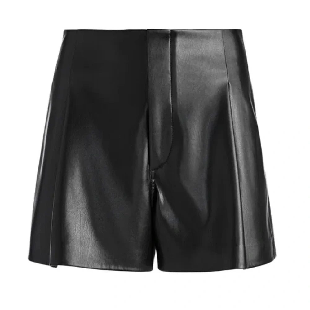 Alice + Olivia NWT Steffie Vegan Leather Shorts - Size 14 - Picture 2 of 16